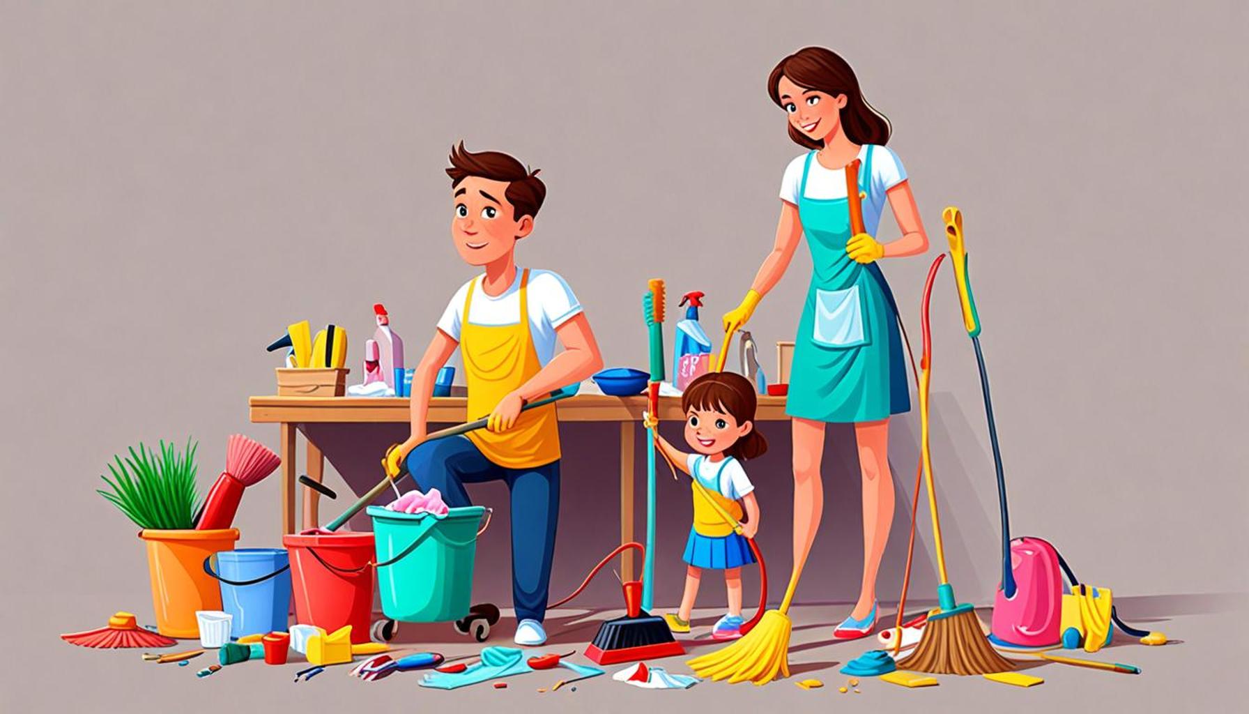 The Art of Delegating: How to Involve the Family in Cleaning Tasks